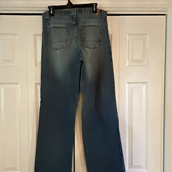 *♪ Vintage Distressed Straight Leg  Mens Jeans 1990s Y2k - Size 31 x 34 *♪ - Picture 5 of 13